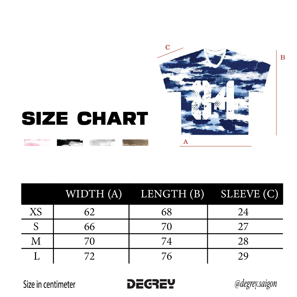  Áo thun Degrey Jersey cổ tim in hình thời trang thể thao nam nữ màu camo xanh- JERCAMOXANH 