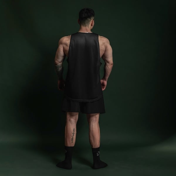  Áo ba lỗ Degrey Tanktop màu đen Big Logo D thể thao - TANKBIGD 