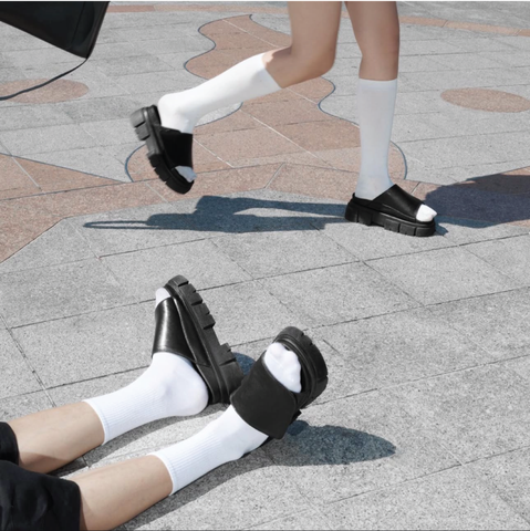  Dép da Degrey quai ngang đế cao su thời trang unisex - DEP 