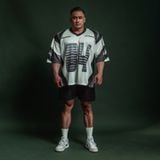  Áo thun thể thao Degrey Jersey Velocity 84 cổ tim màu xám - VELO 