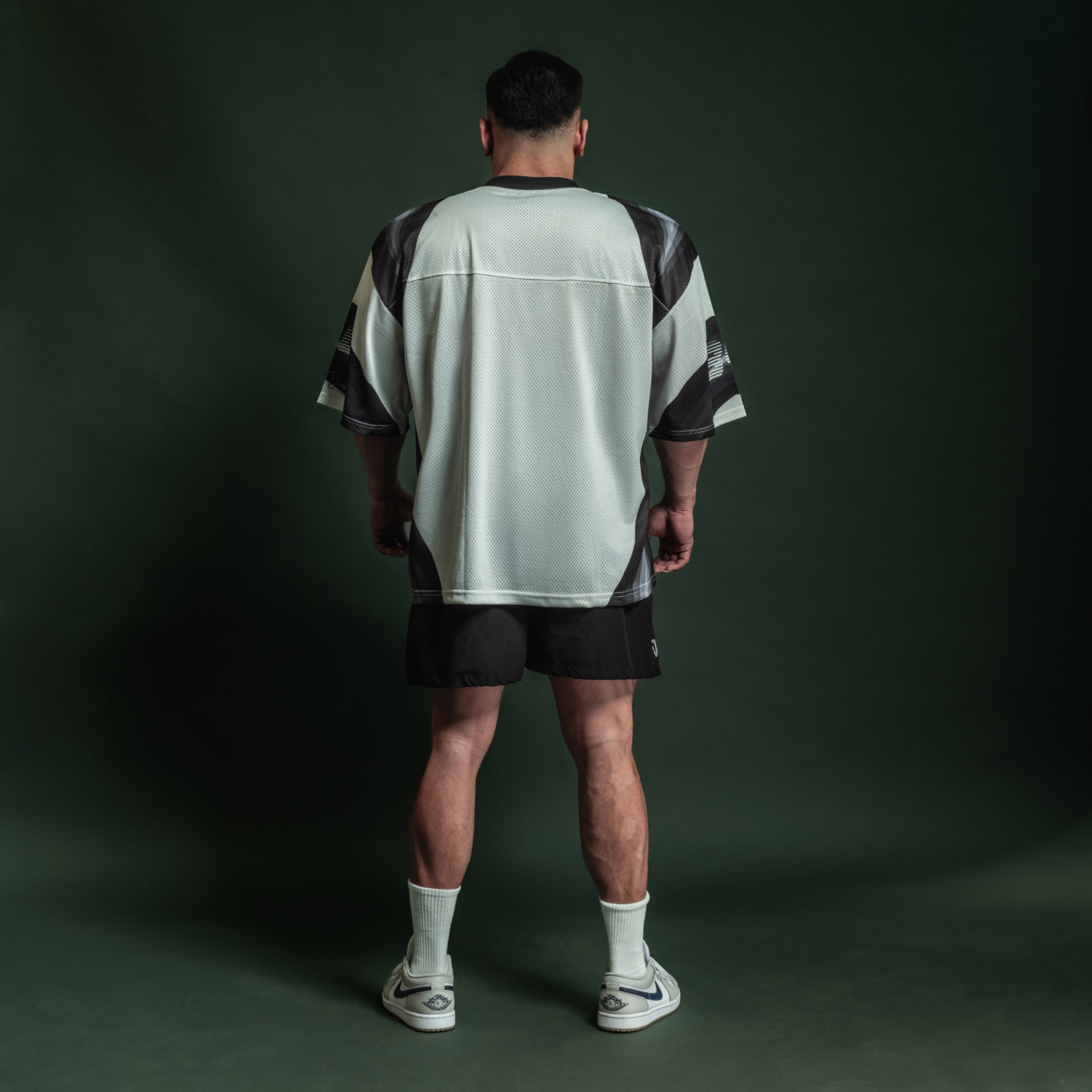  Áo thun thể thao Degrey Jersey Velocity 84 cổ tim màu xám - VELO 
