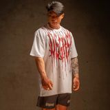  Áo thun Degrey thiết kế phong cách oversize màu trắng in hình big logo Degrey Paint thời trang nam nữ - PAINTT 