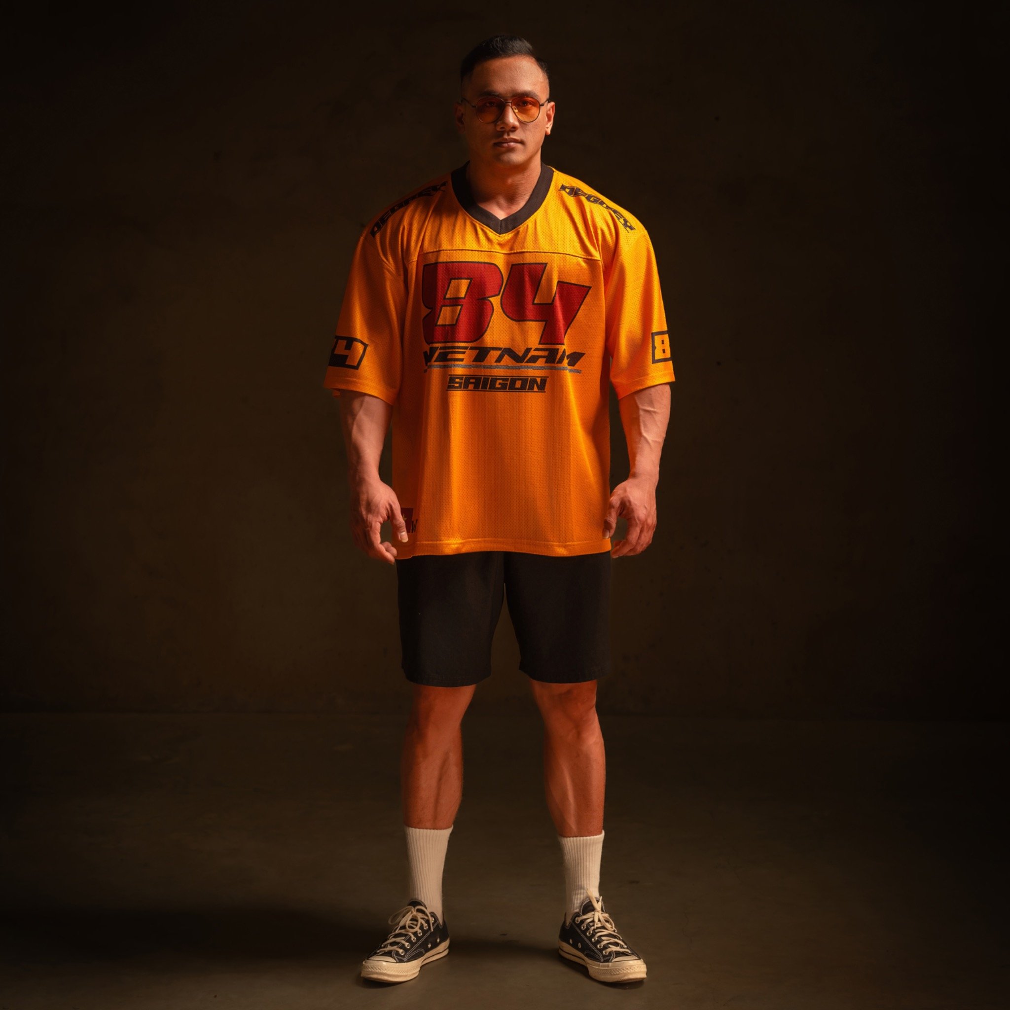  Áo thun Degrey Jersey cổ tim in hình thời trang thể thao nam nữ ss2 màu vàng- JERV2 