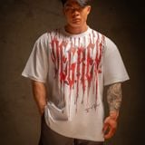  Áo thun Degrey thiết kế phong cách oversize màu trắng in hình big logo Degrey Paint thời trang nam nữ - PAINTT 