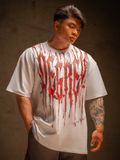  Áo thun Degrey thiết kế phong cách oversize màu trắng in hình big logo Degrey Paint thời trang nam nữ - PAINTT 