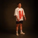  Áo thun Degrey Jersey cổ tim màu trắng thời trang thể thao - JERT 