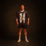  Áo thun Degrey Jersey cổ tim màu đen thời trang thể thao - JERD 