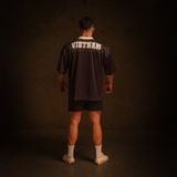  Áo thun Degrey Jersey cổ tim màu đen thời trang thể thao - JERD 