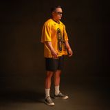  Áo thun Degrey Jersey cổ tim in hình thời trang thể thao nam nữ màu vàng- JERV 