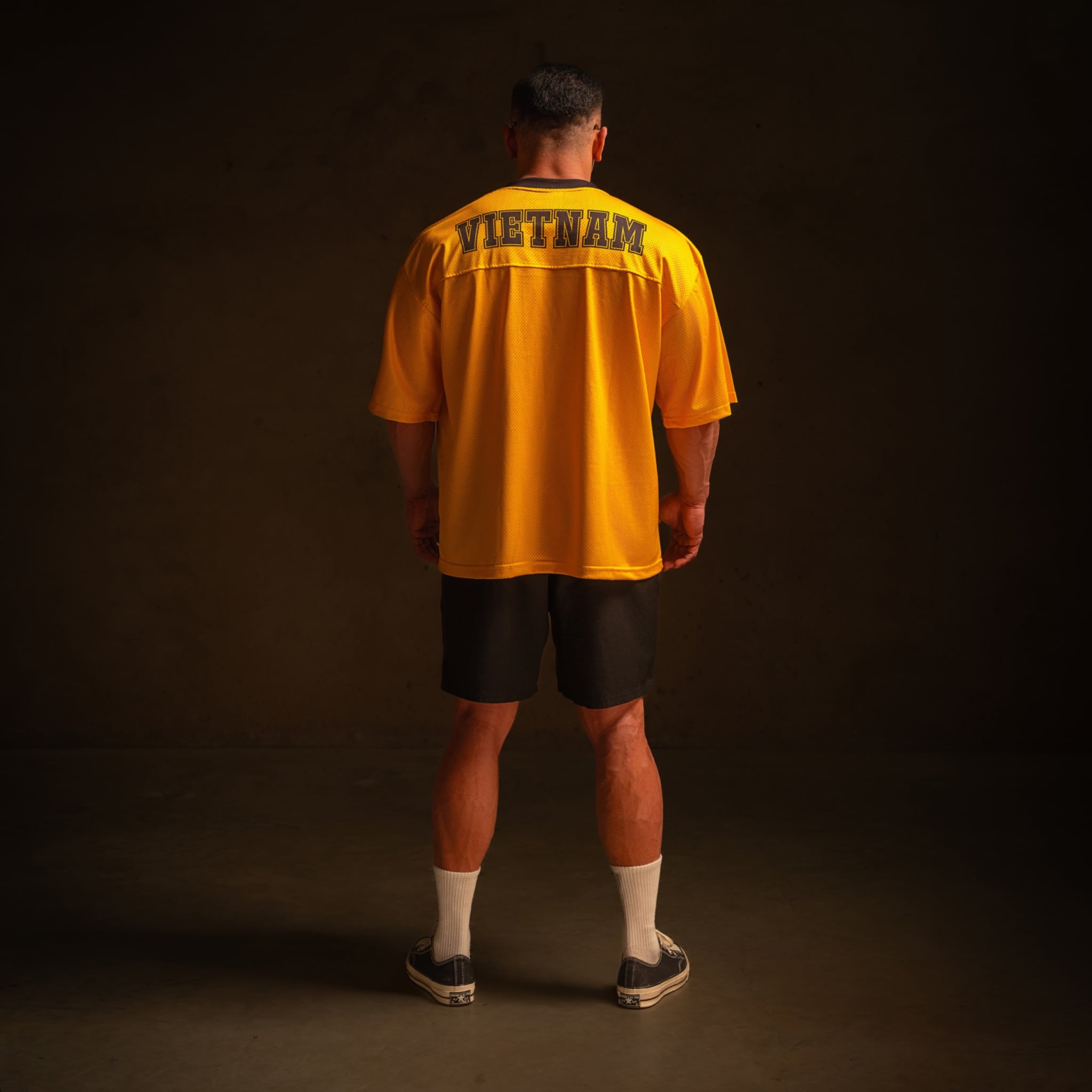  Áo thun Degrey Jersey cổ tim in hình thời trang thể thao nam nữ màu vàng- JERV 