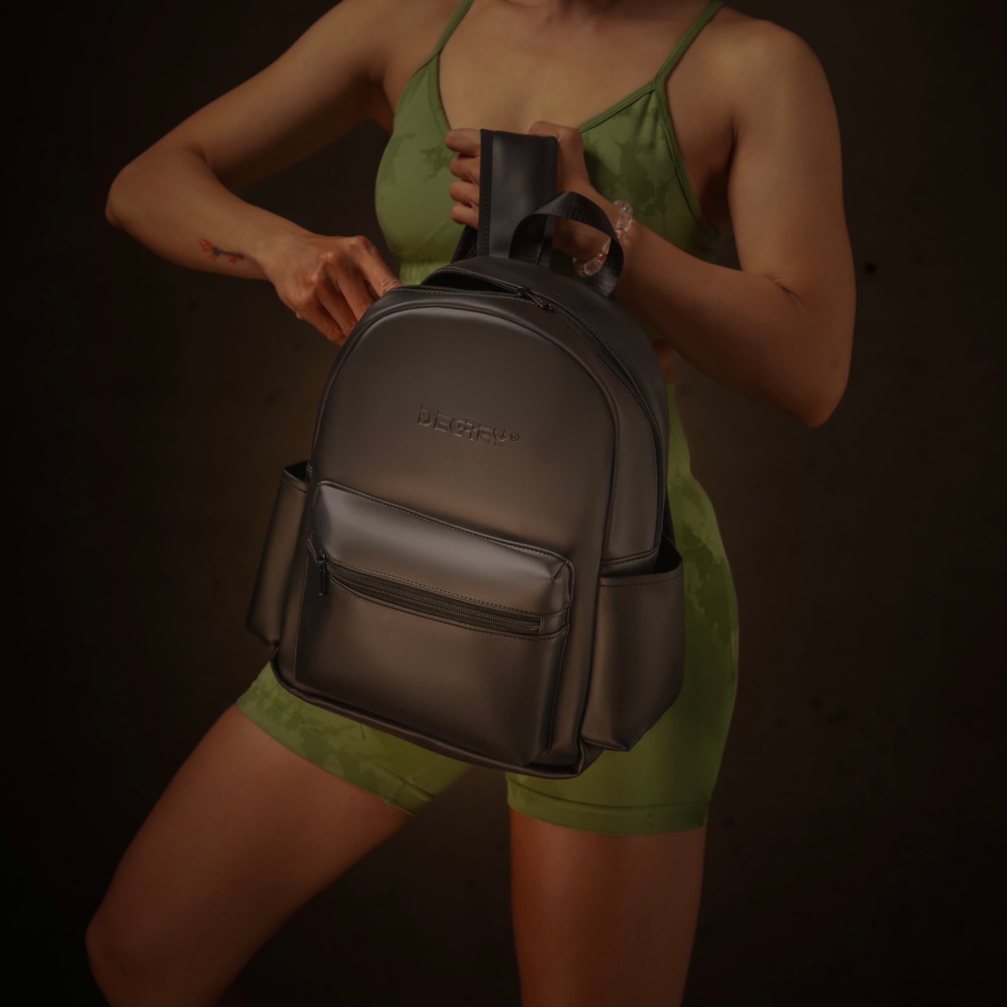  Degrey Leather Basic Balo Small Size - LBBM 