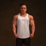  Áo Ba Lỗ Tanktop màu trắng Gym Thể Thao Thoáng Mát In logo Degrey - Local Brand Degrey sport wear - BLGT 