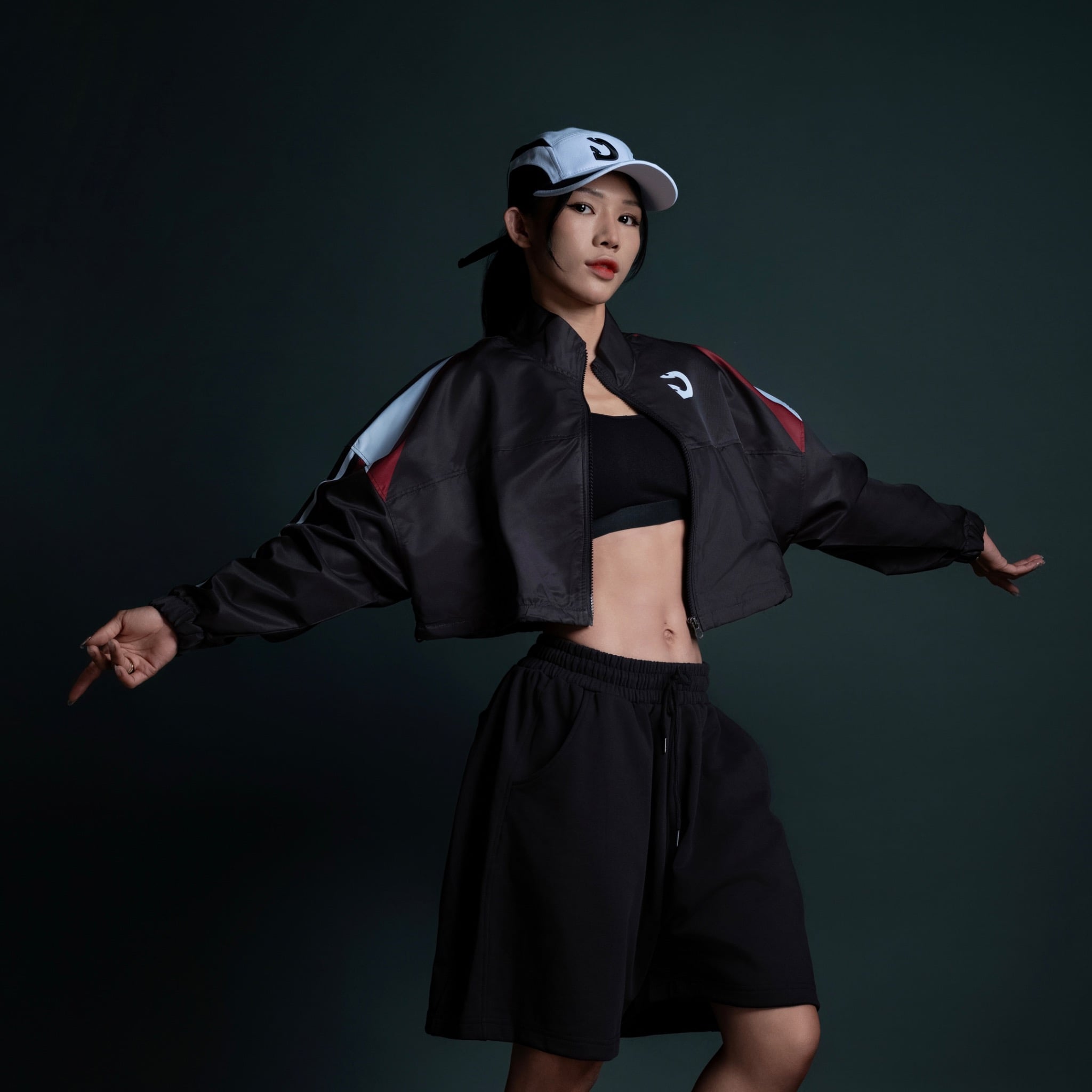  Áo Khoác Nữ Freesize Jacket Degrey TriEdge màu đen - EDGED 