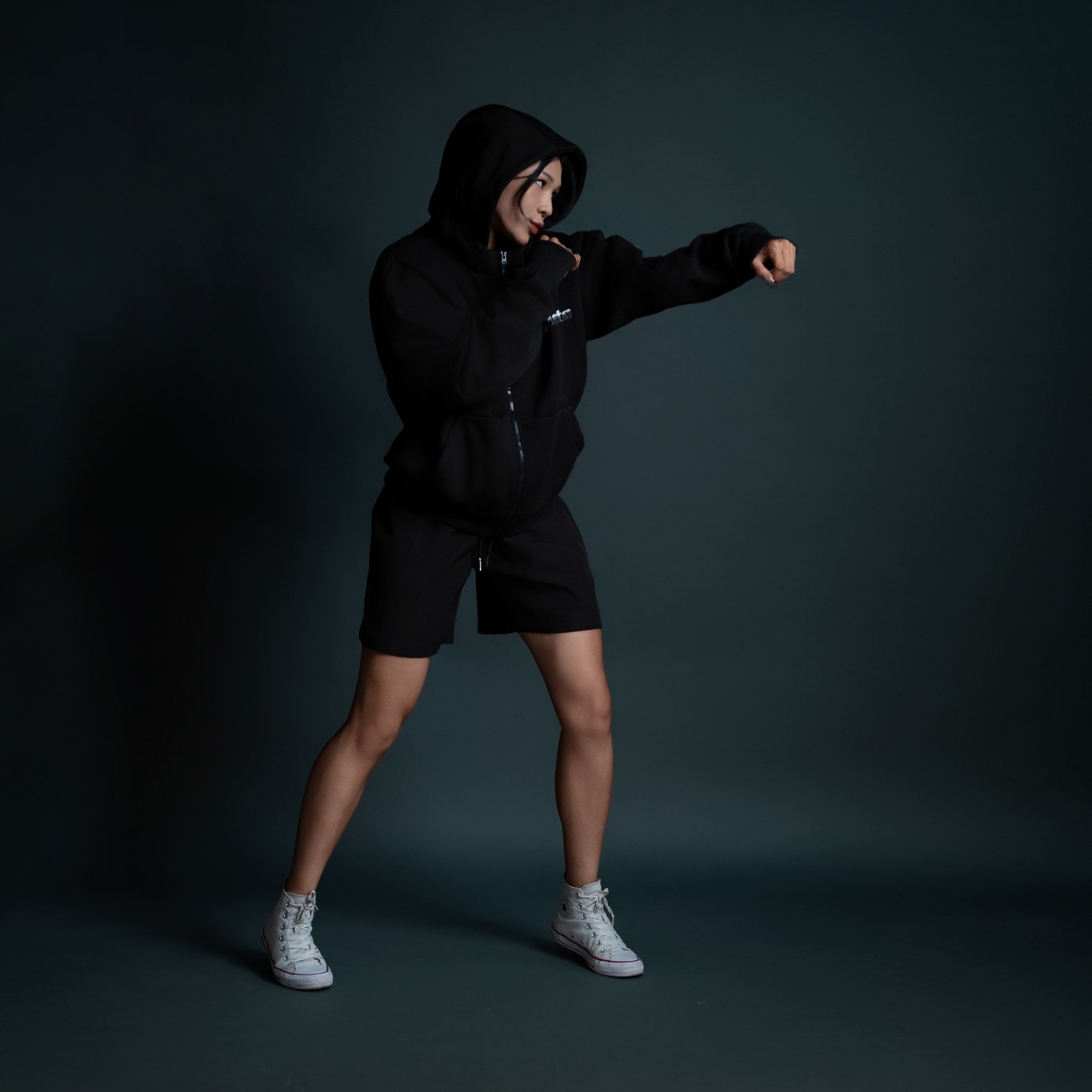  Hoodie Zip Degrey Athlete màu đen - HDZD 