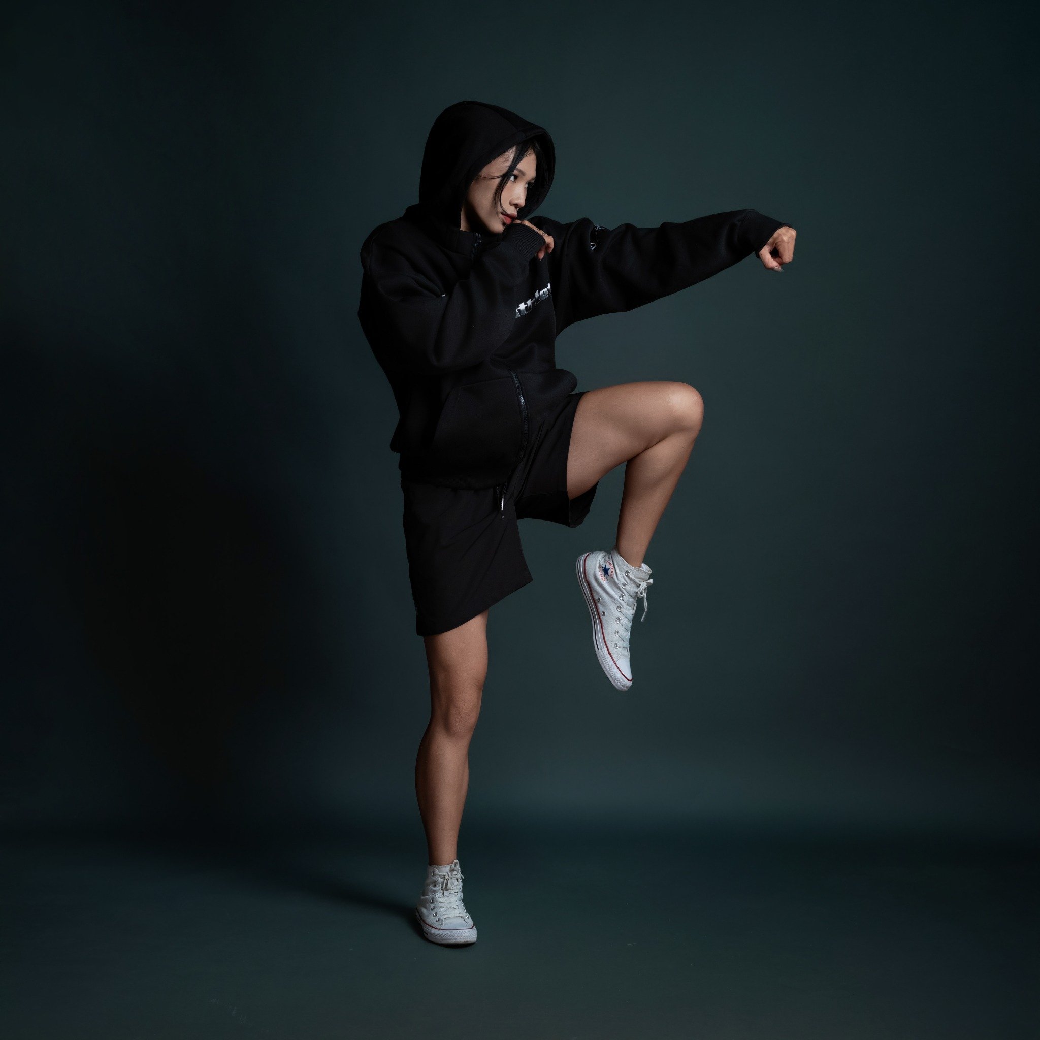  Hoodie Zip Degrey Athlete màu đen - HDZD 