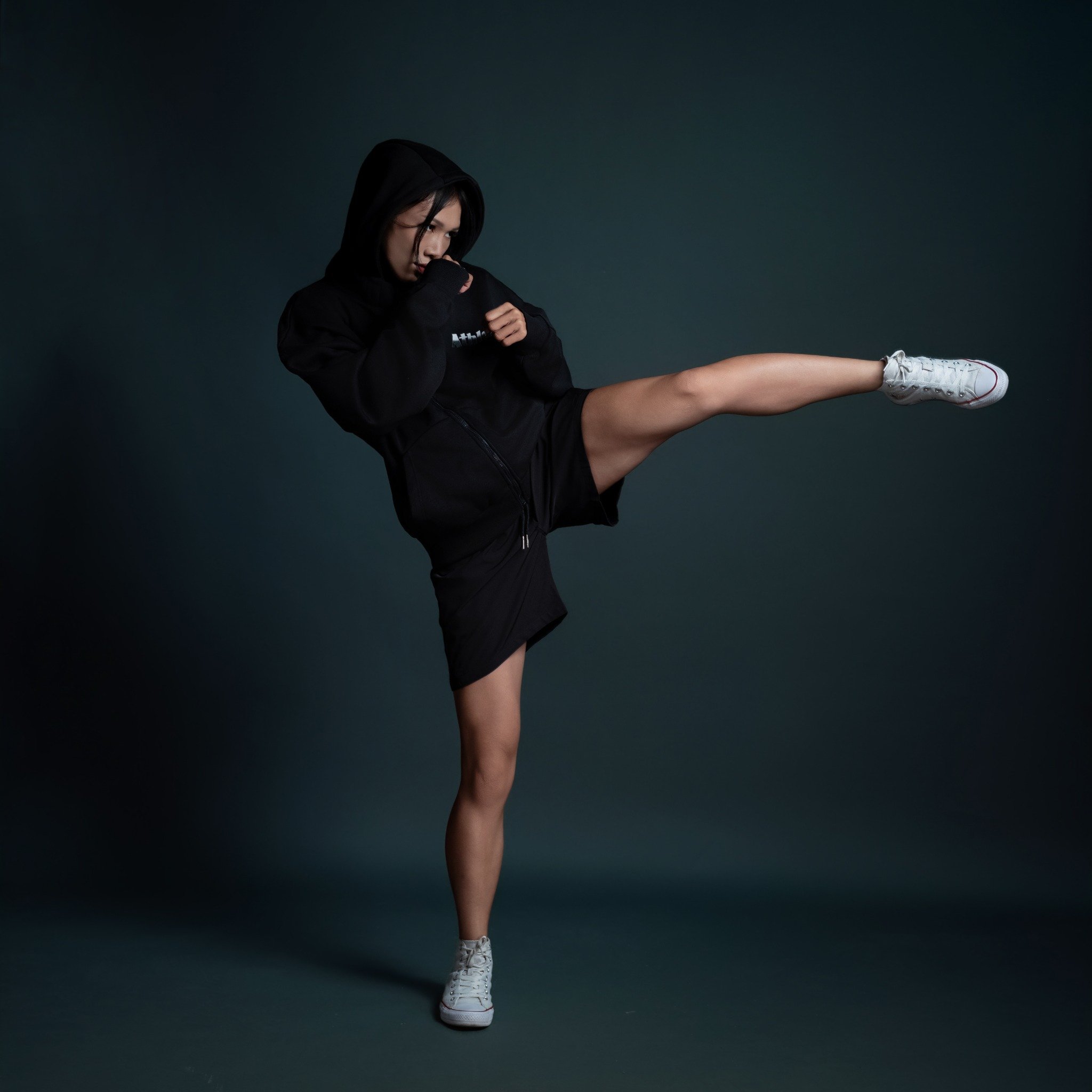  Hoodie Zip Degrey Athlete màu đen - HDZD 