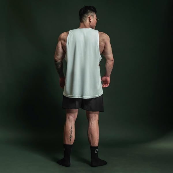  Áo ba lỗ Degrey Tanktop màu trắng Crimson Surge thể thao - TANKCRIMT 