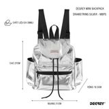  Degrey Mini Backpack Drawstring Silver - MBPS 