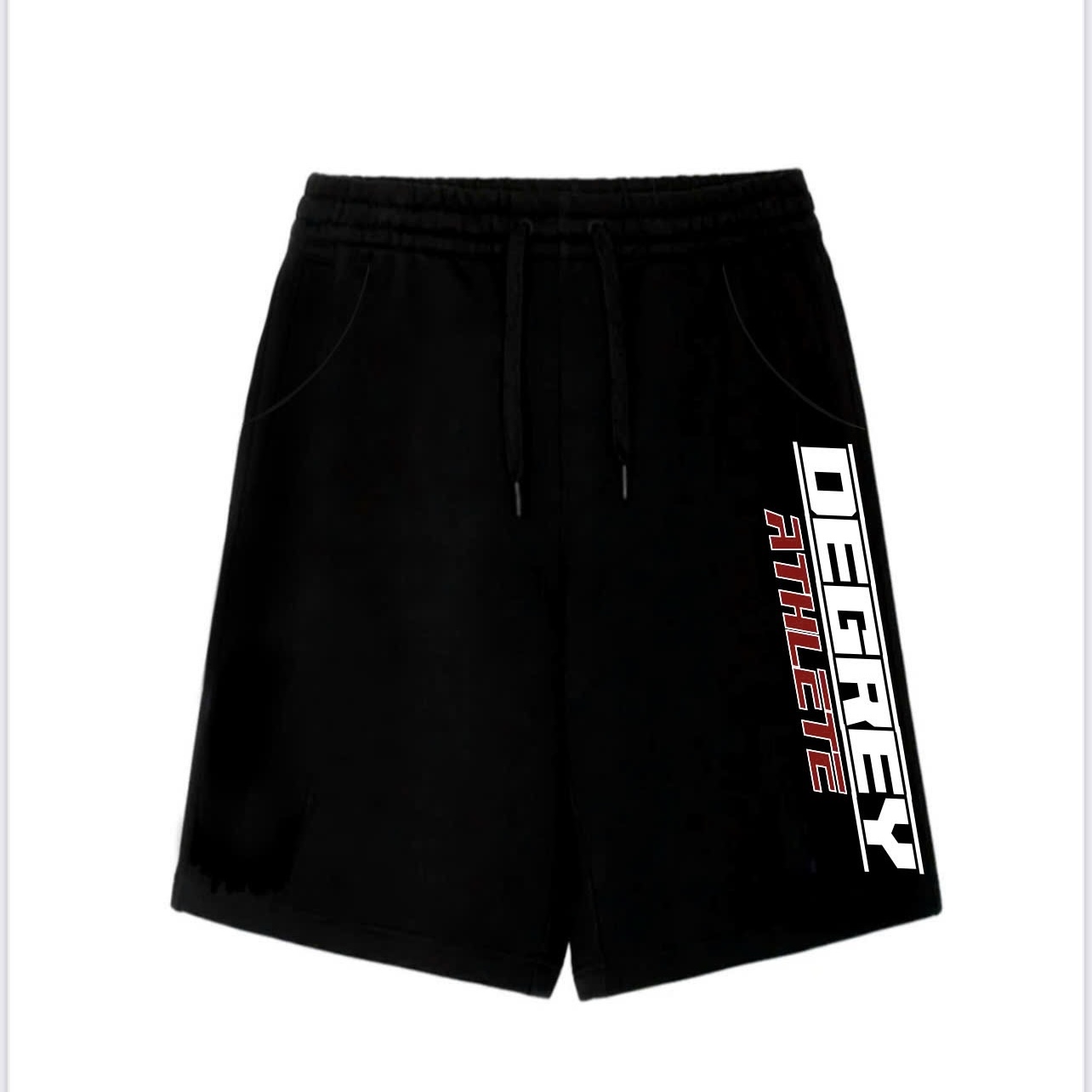 Quần lửng chân cua màu đen in logo Degrey short pant - SHOPADLOGO 