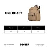  Degrey Small Size Double Simili màu nâu jean Basic Balo 2 Ngăn - LBBDMNAU 