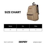  Degrey Small Size Simili màu nâu jean Basic Balo 1 Ngăn - LBBMNAU 