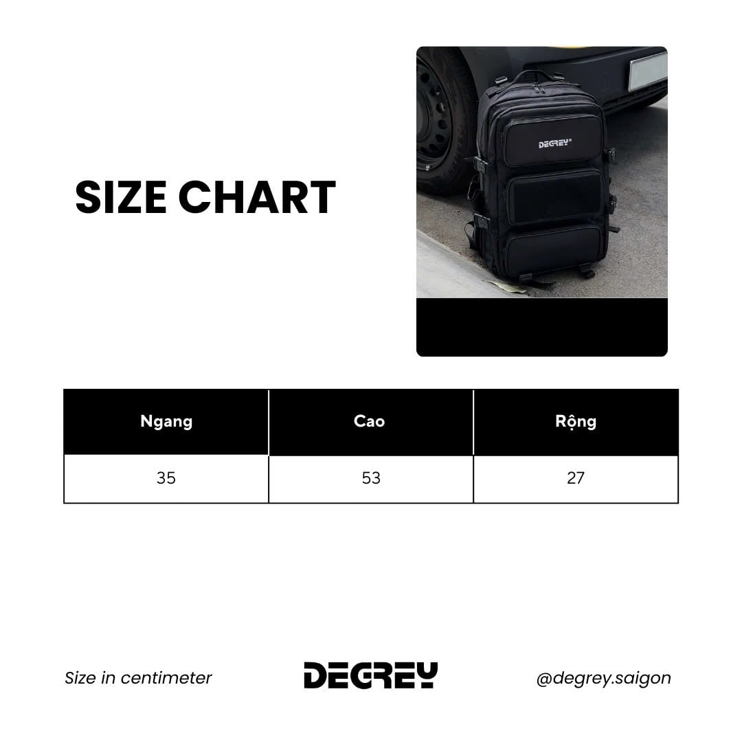  Balo Degrey Powerload Black Canvas 1680D - POWBP 