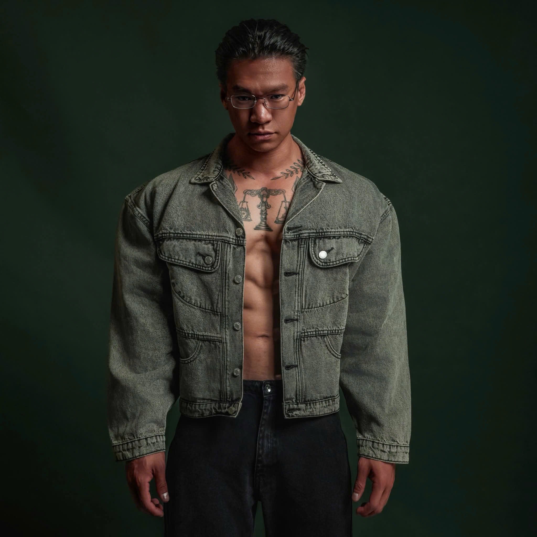  Áo Khoác Degrey Jean Jacket Basic Wax Gray - JEANJK 