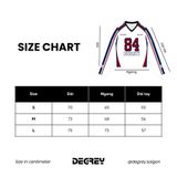  Áo thun tay dài màu đen Degrey Jersey long sleeve cổ tim thời trang thể thao Dark Fire Velocity - LONGDARK 