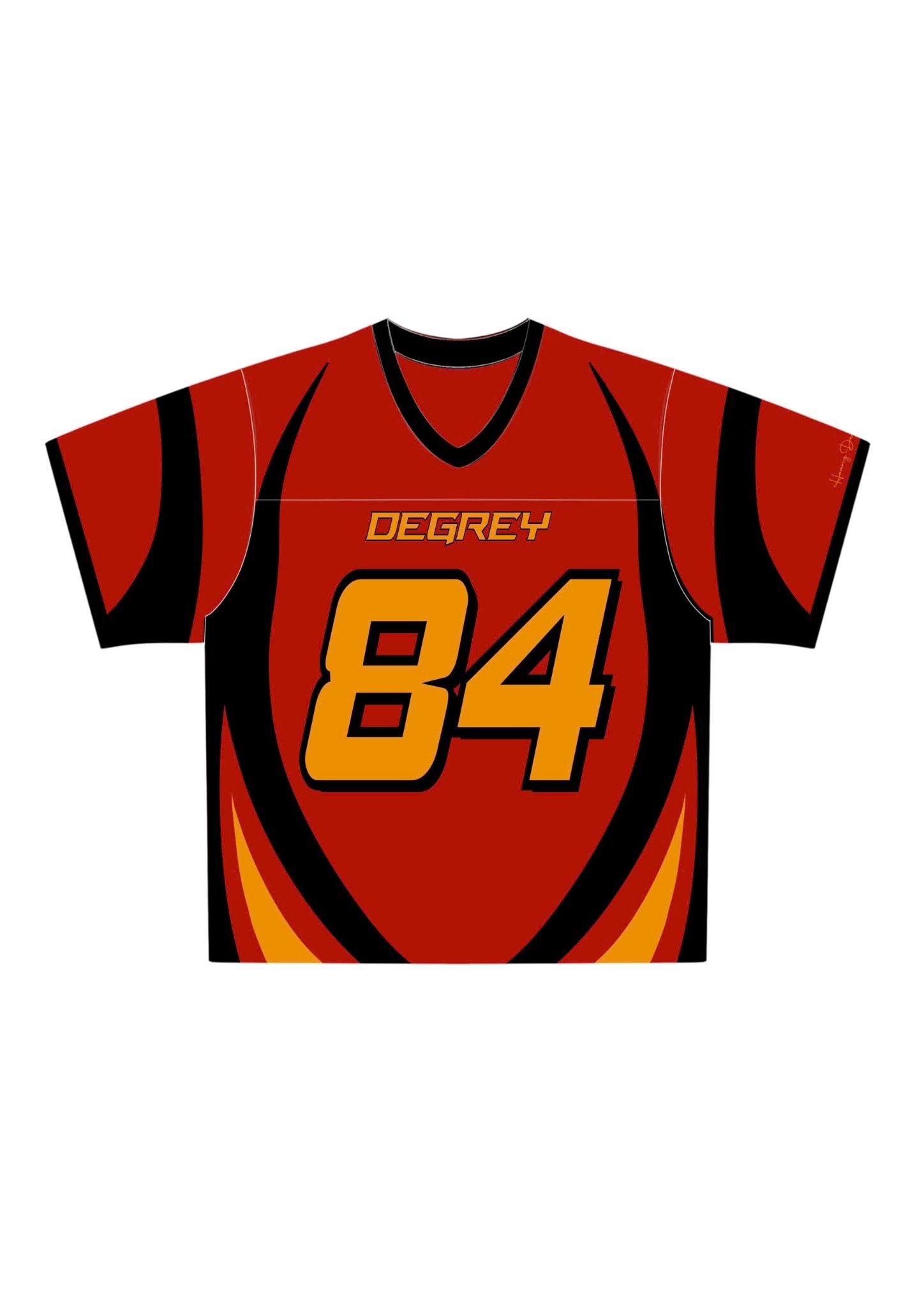  Áo thun thể thao màu đỏ Degrey Jersey Velocity 84 cổ tim - VELODO 