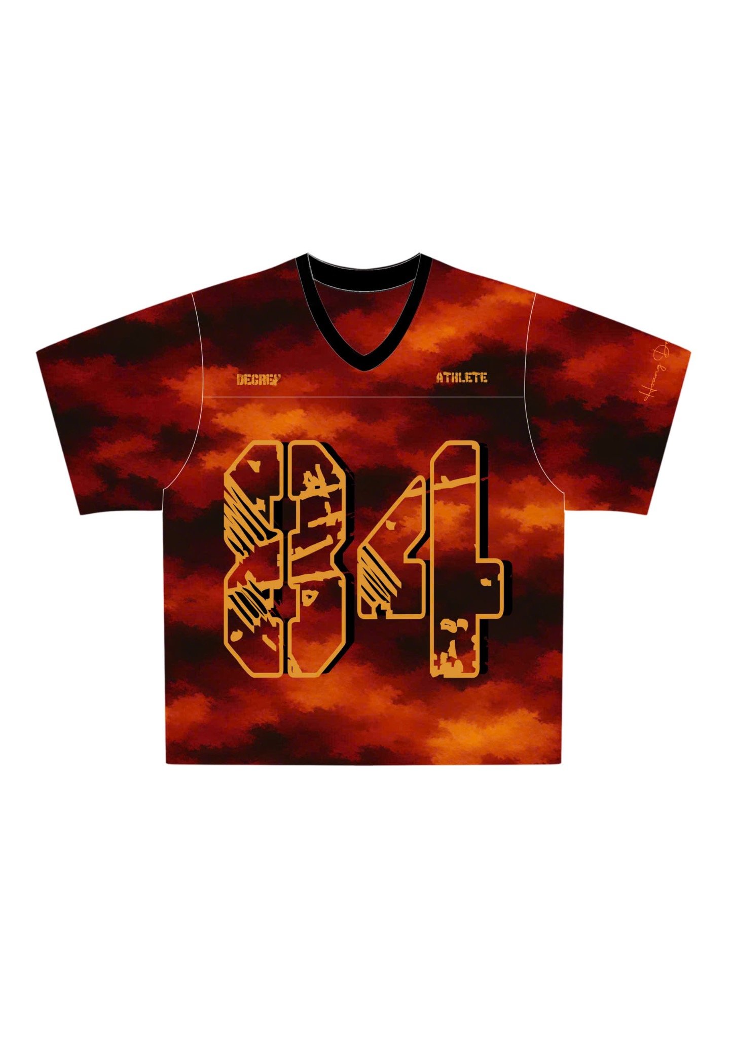  Áo thun Degrey Jersey màu camo đỏ cổ tim in hình thời trang thể thao - JERCAMODO 