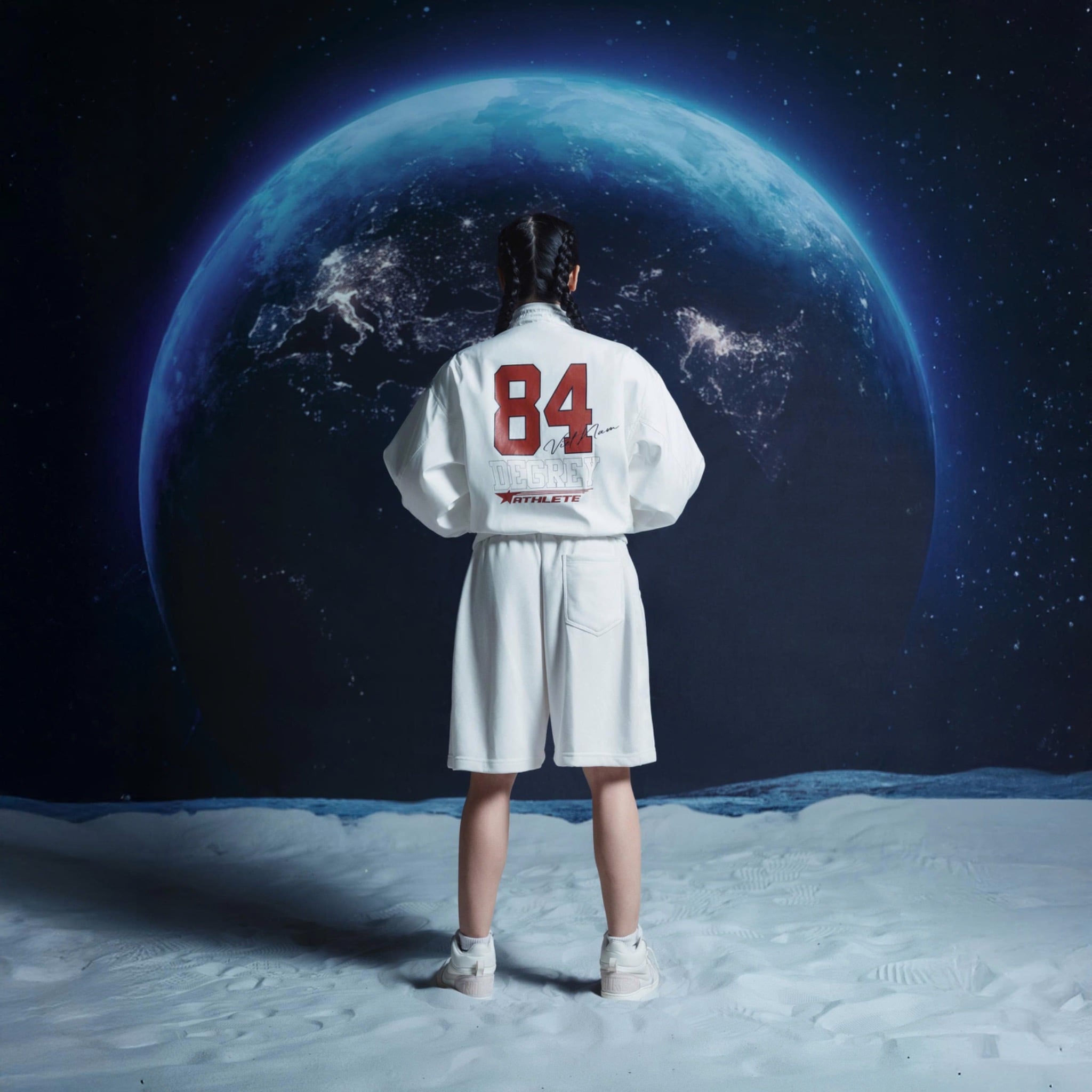  Áo khoác bomber Degrey màu trắng - BOMBT 