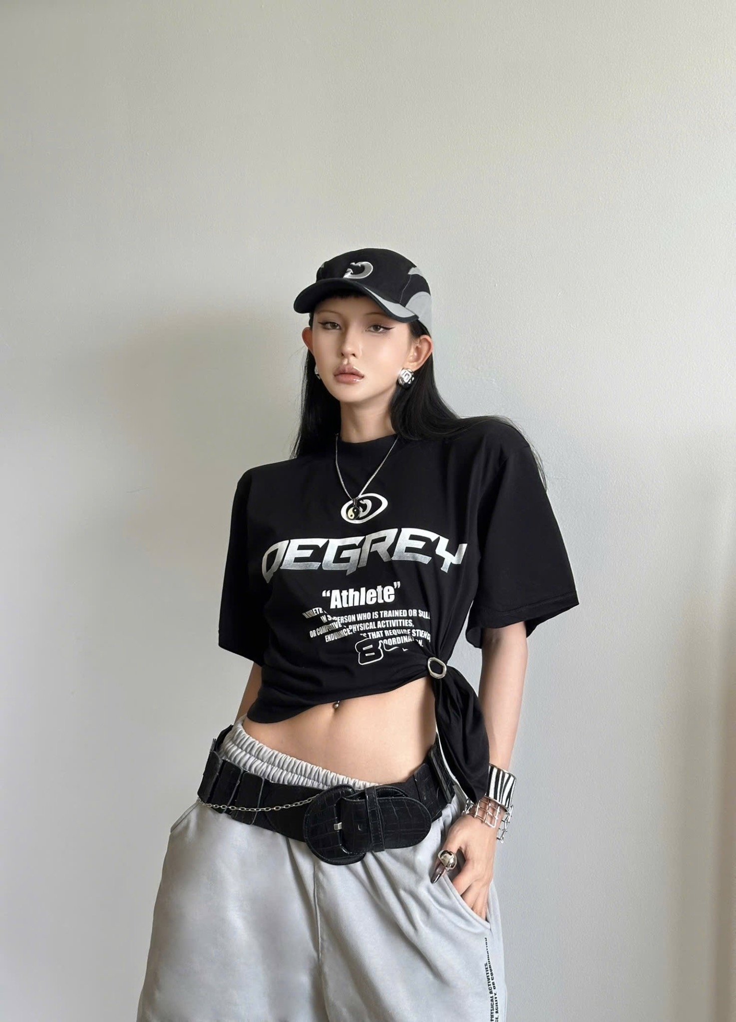  Áo Thun Degrey Cotton màu đen Tee Athlete Black - TEEATH 