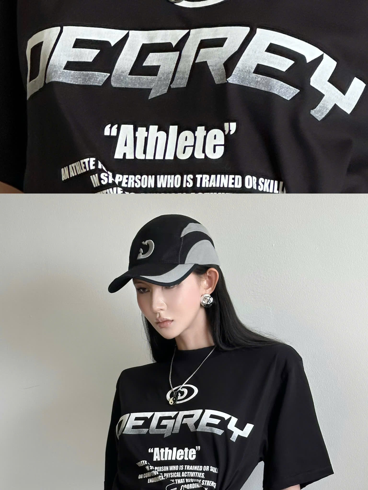  Áo Thun Degrey Cotton màu đen Tee Athlete Black - TEEATH 