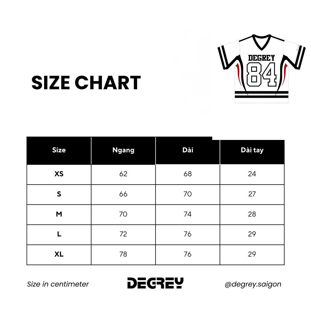  Áo thun thể thao màu TRẮNG CRIMSON Degrey Jersey Rex 84 cổ tim - JERCRIMT 