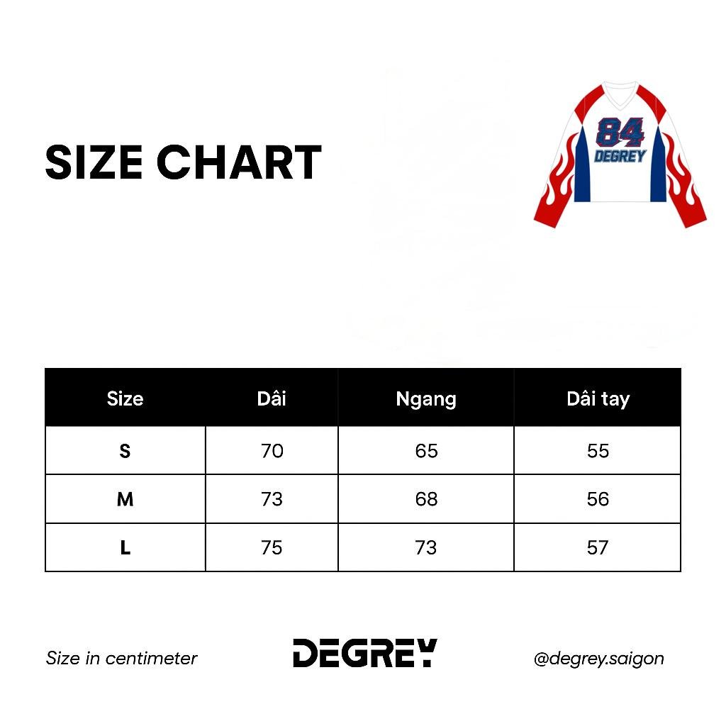  Áo thun tay dài màu trắng Degrey Jersey long sleeve cổ tim thời trang thể thao FIRE - LONGFIRE 
