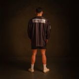  Áo thun Degrey Jersey cổ tim tay dài in hình thời trang thể thao nam nữ màu đen - TADAD 