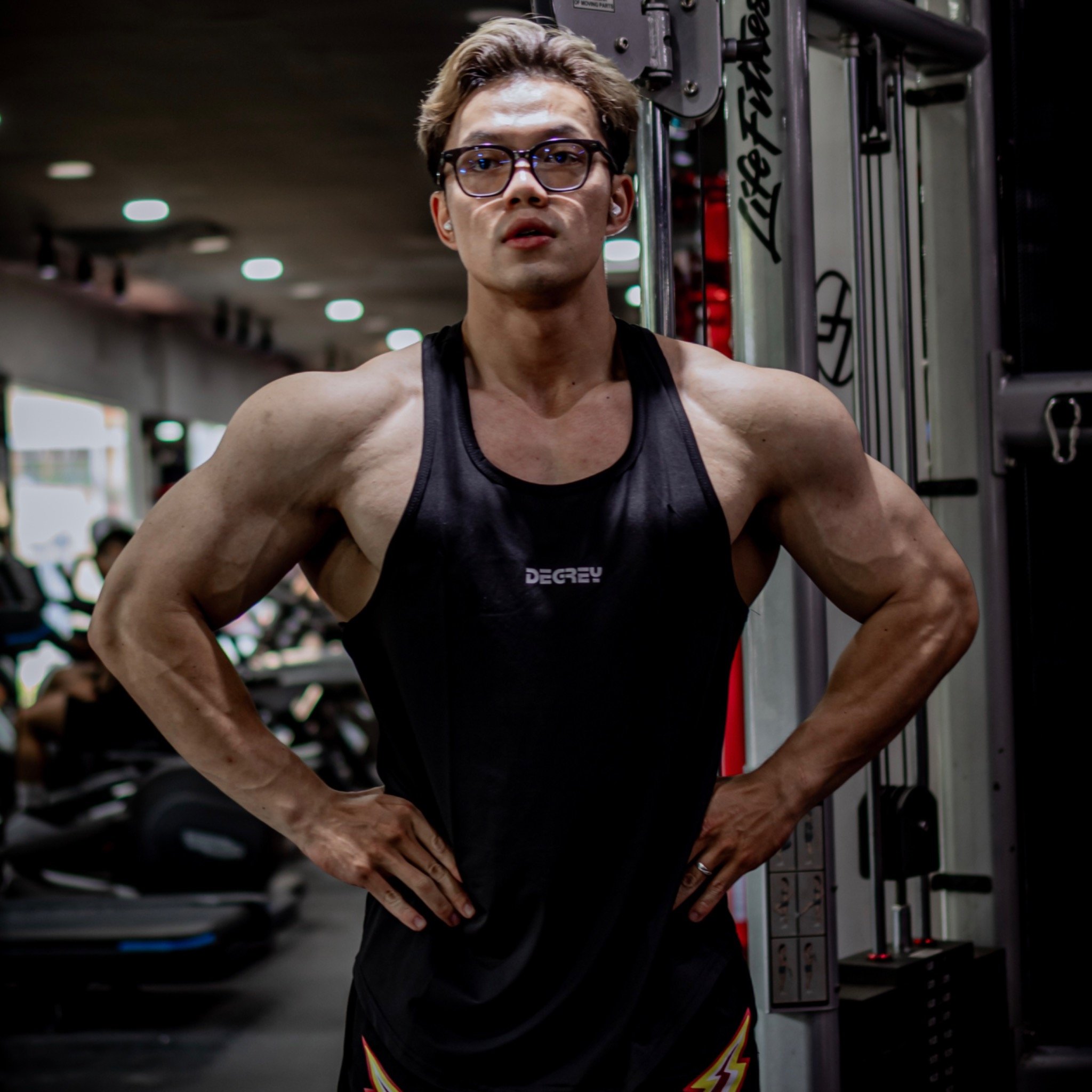  Áo Ba Lỗ Tanktop màu đen Gym Thể Thao Thoáng Mát In logo Degrey - Local Brand Degrey sport wear - BLGD 