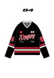  Áo thun tay dài Degrey Jersey long sleeve cổ tim in hình thời trang thể thao nam nữ màu đen- JERLONGD 