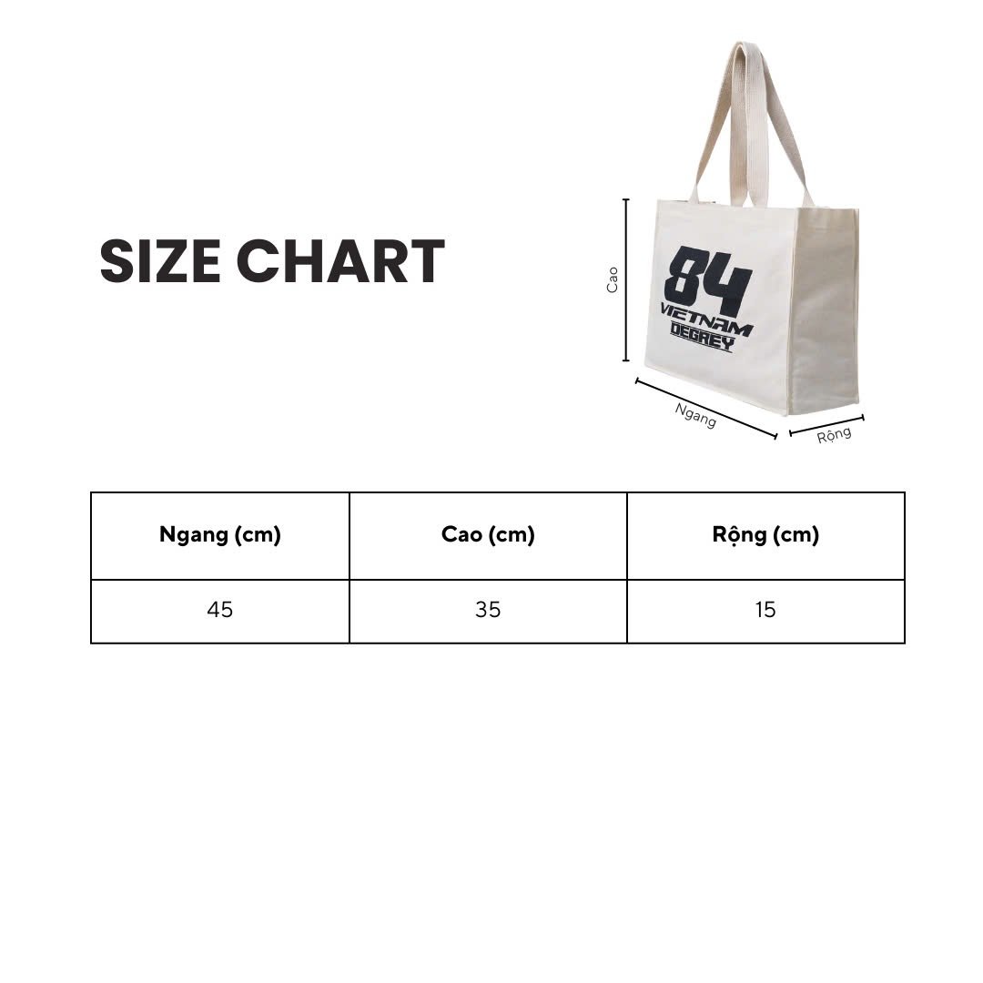 Túi Degrey Canvas Big Size Basic Bag đơn giản thiết kế thời trang nam nữ mau kem - CANK 