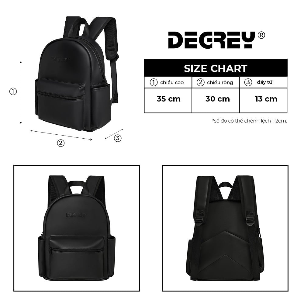  Degrey Leather Basic Balo Small Size - LBBM 