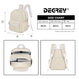  Degrey Double Leather Basic Balo Kem Small Size - LBBDMK 