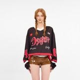  Áo thun tay dài Degrey Jersey long sleeve cổ tim in hình thời trang thể thao nam nữ màu đen- JERLONGD 