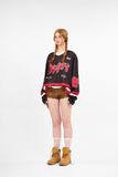  Áo thun tay dài Degrey Jersey long sleeve cổ tim in hình thời trang thể thao nam nữ màu đen- JERLONGD 