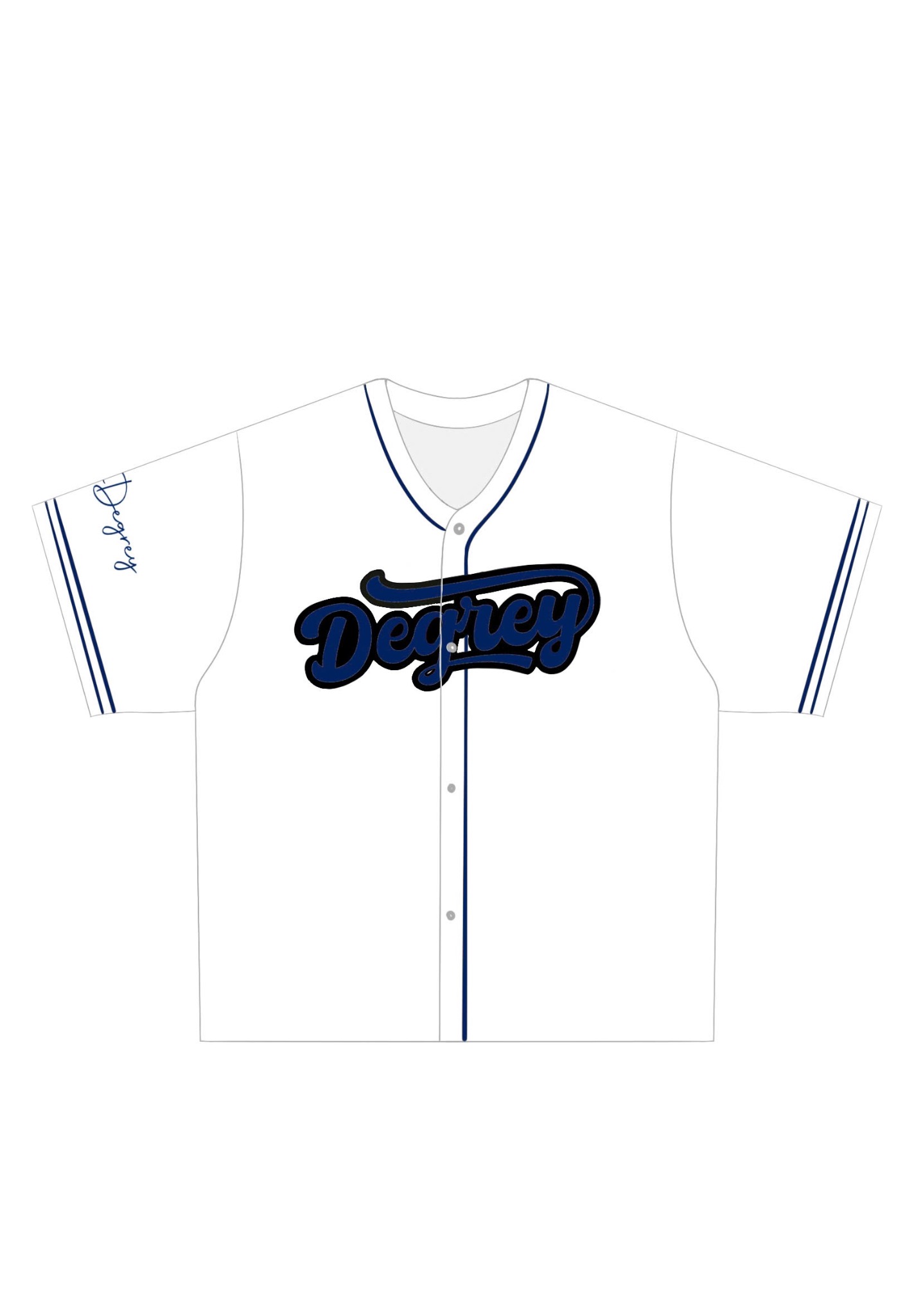  Áo khoác sơmi Jersey Degrey Baseball form rộng màu xanh - BASEXA 