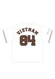  Áo khoác sơmi Jersey Degrey Baseball form rộng màu moca - BASEM 