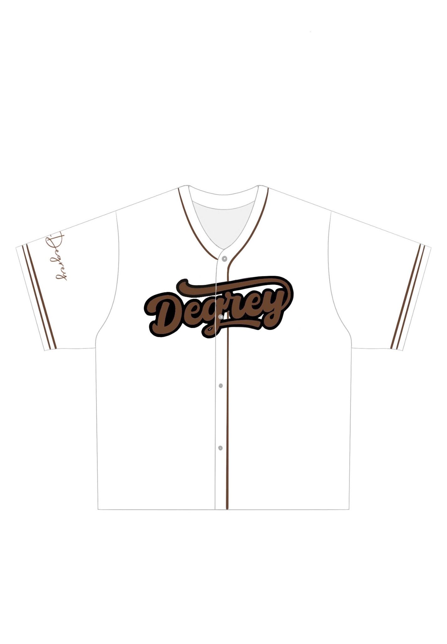  Áo khoác sơmi Jersey Degrey Baseball form rộng màu moca - BASEM 