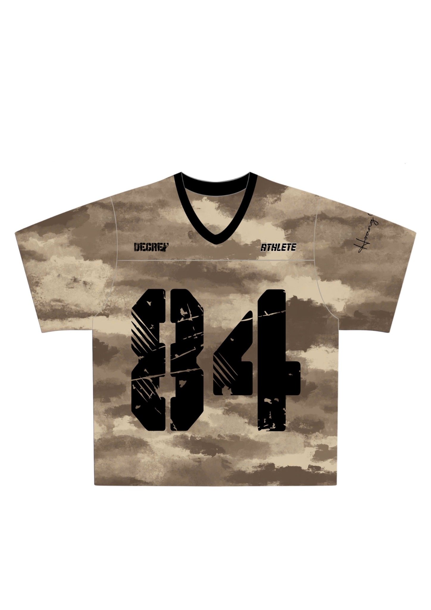  Áo thun Degrey Jersey cổ tim in hình thời trang thể thao nam nữ màu camo- JERCAMO 