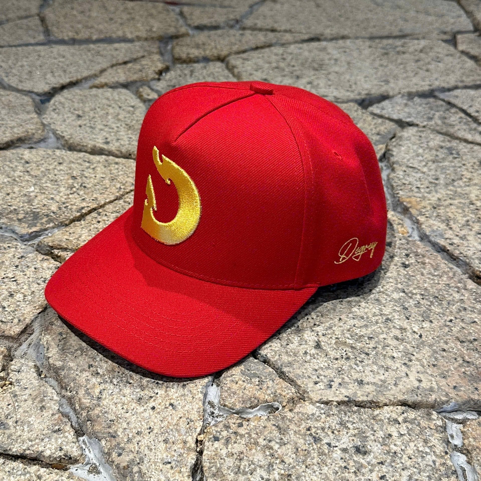  Degrey nón lưỡi trai form frame cap basic thêu logo thiết kế thời trang đơn giản màu đỏ - FRAMER 