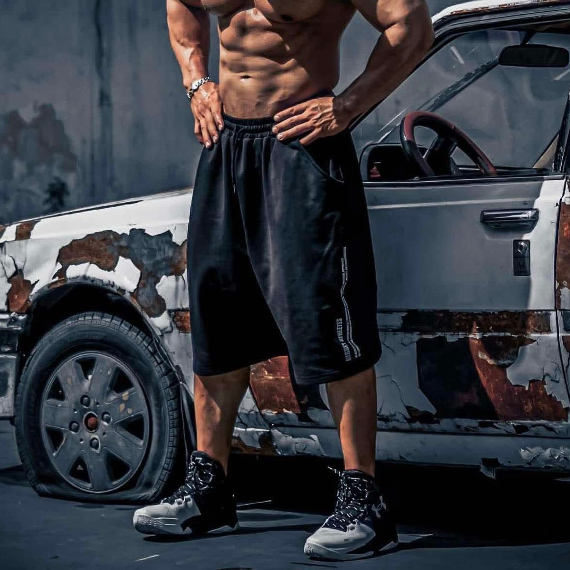  Quần lửng chất liệu chân cua Degrey short pant thiết kế thời trang nam nữ màu đen - SHOPAD 