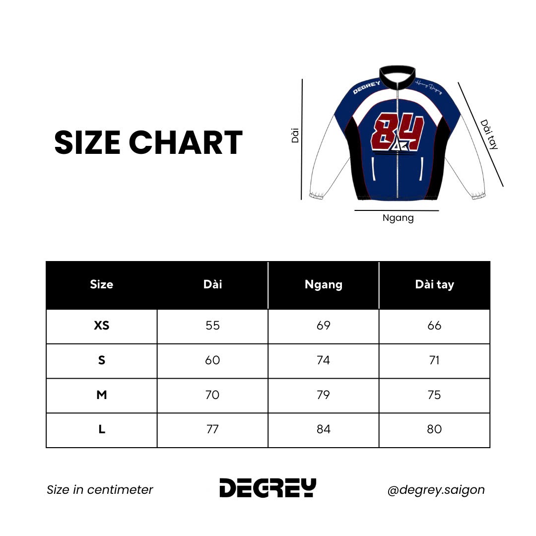  Jacket Degrey áo khoác dù thiết kế thời trang phong cách thể thao màu xanh - JACKXANH 